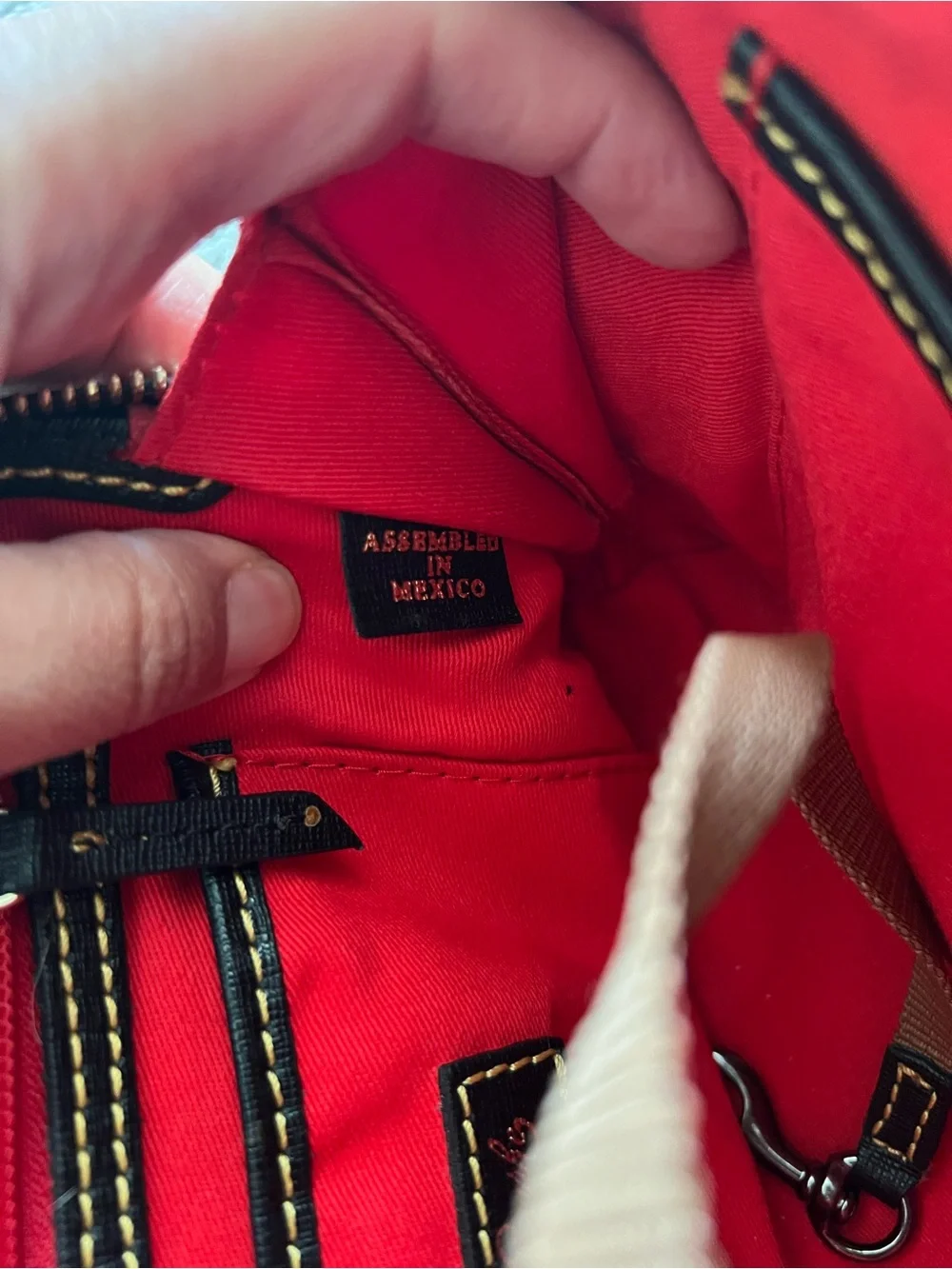 Dooney & Bourke Black Tartan Dome Mini Satchel with Red & Green Plaid - Picture 14 of 16